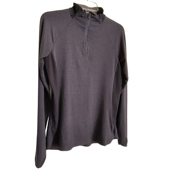REI Co-op 1/4 Zip Top Women's Sz M Gray Long Sleeve Reflective Pullover Running - Picture 12 of 14